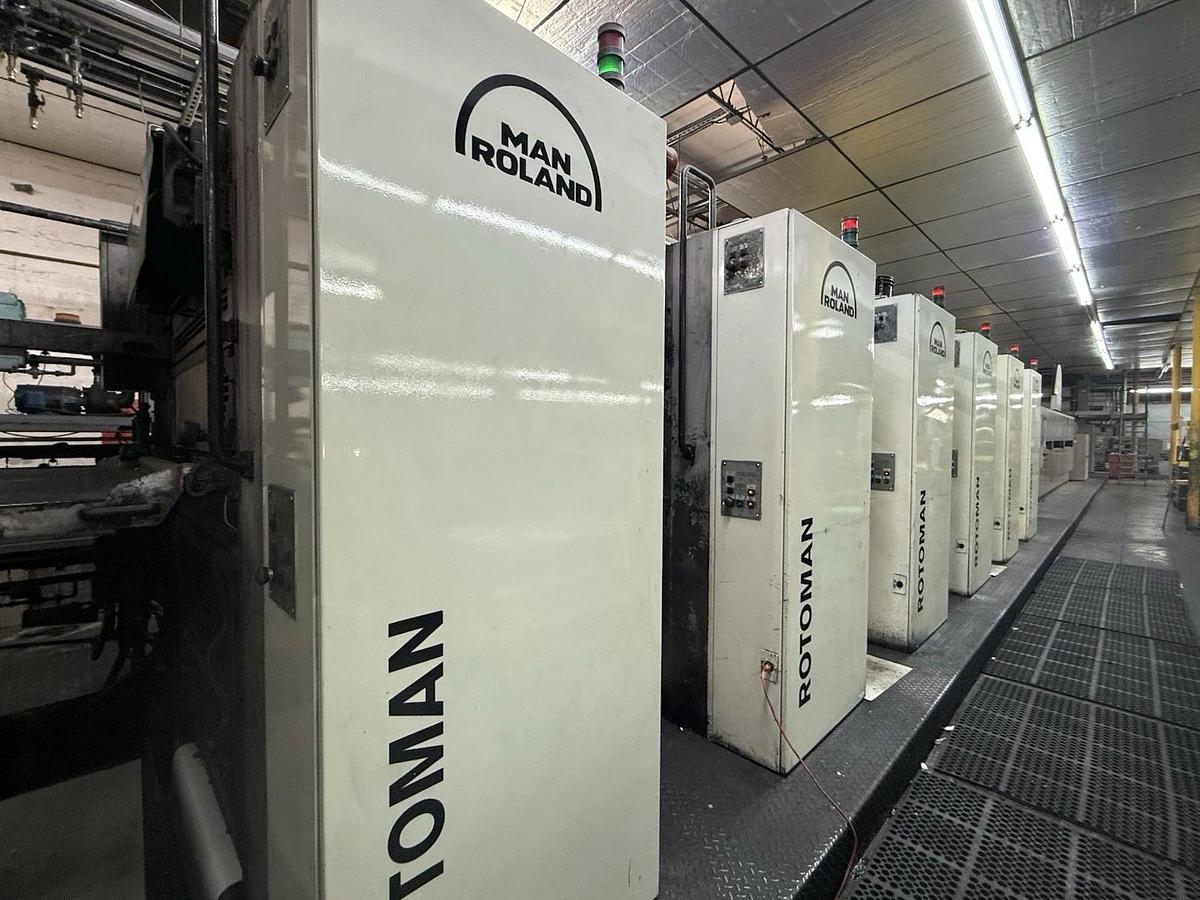 Used Man Roland Rotoman Web Press 6 Unit 22.750 578mm Vits Sheeter