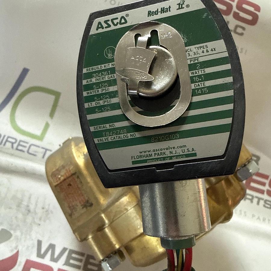 Asco 8210G103 Solenoid Valve 120vac 2in NPT,N/O