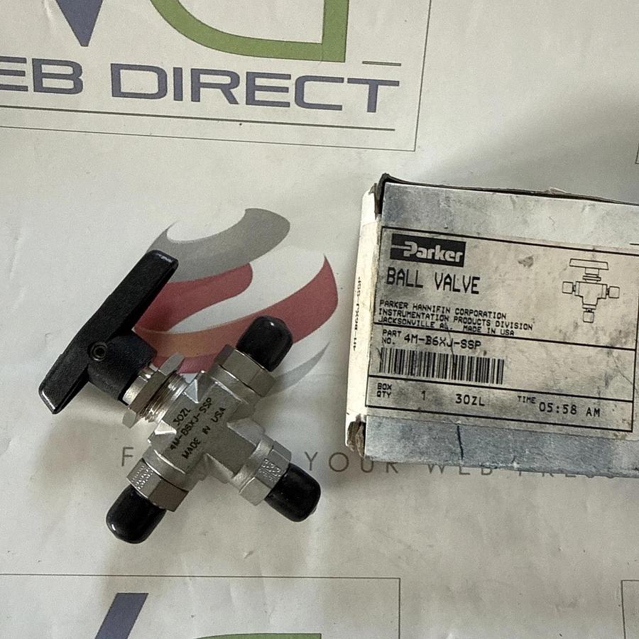 Parker 4M-B6XJ-SSP Ball Valve NEW