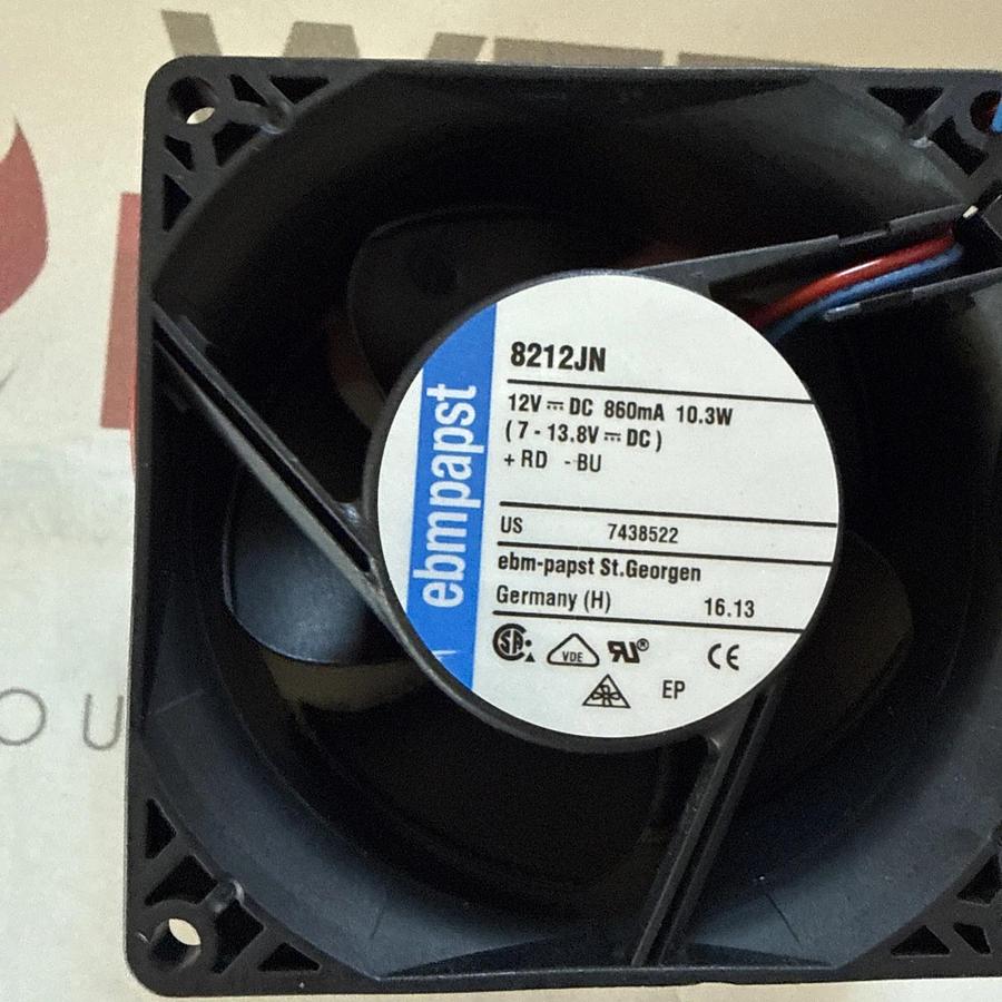 ebm-papst 8212JN DC Fan Axial Ball Bearing - 12V - 7V to 13.8V  NEW