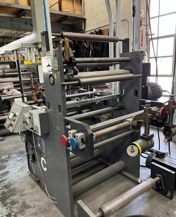 Used Scheffer servo Inline Offline Finishing with Plows, Ribbon Deck, Die Cutter