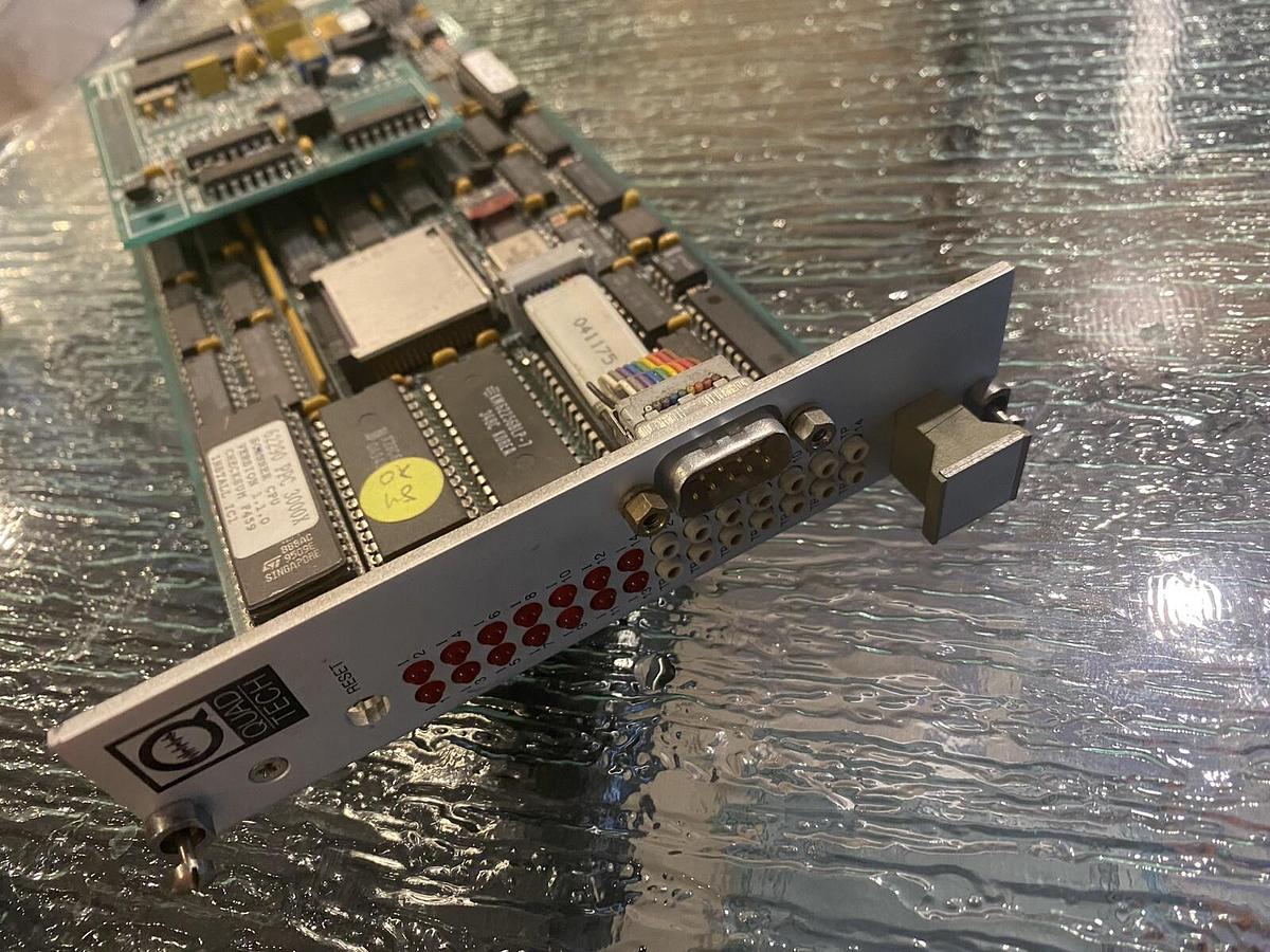 Used QUAD TECH-QTI 52190, PPC 3000X CPU BOARD W/ QTI 61061 ARCNET CONTROLLER BOARD
