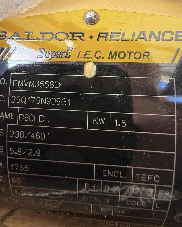 Baldor Motor 1.5 Kw EMVM3558D