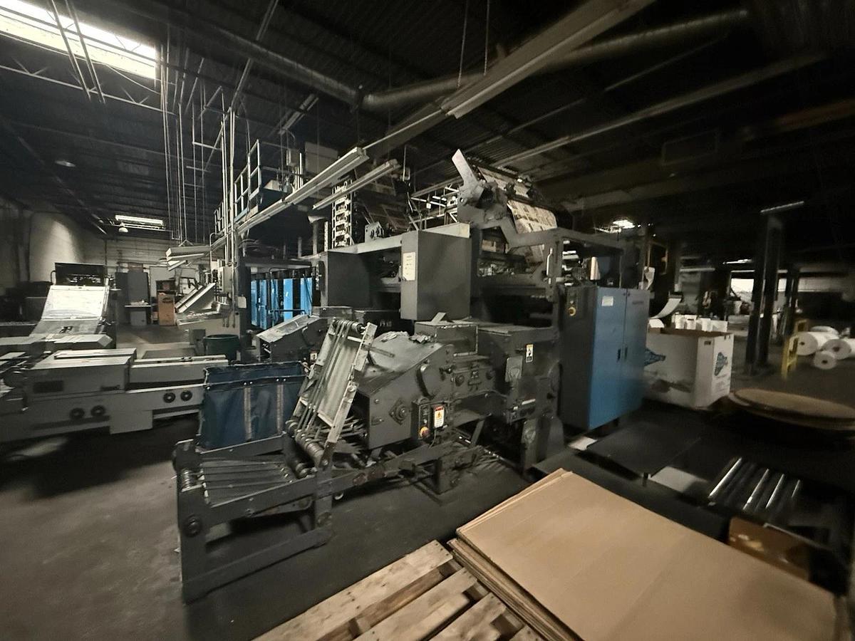 Used Harris V30 16 Unit printing press, 2 JF35 folders, Martin Splicers GMI Color