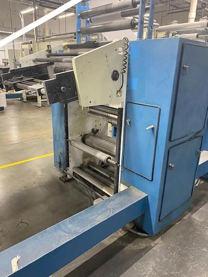 Used Scheffer Rotary cutter and AGM/WPM inline finishing equipment, Jetweb, Vits