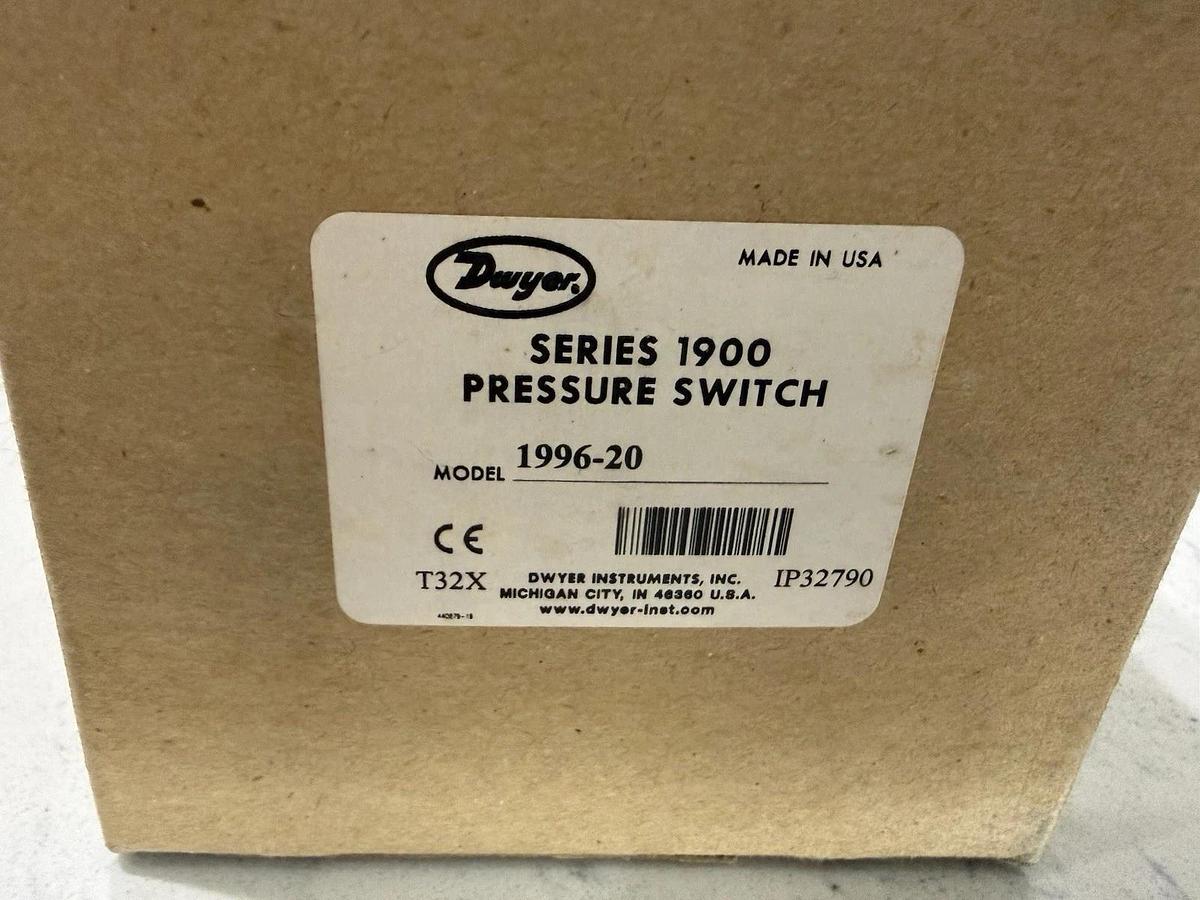 DWYER 1996-20 PRESSURE SWITCH SERIES 1900 (TYPE 1 ENCLOSURE) NEW