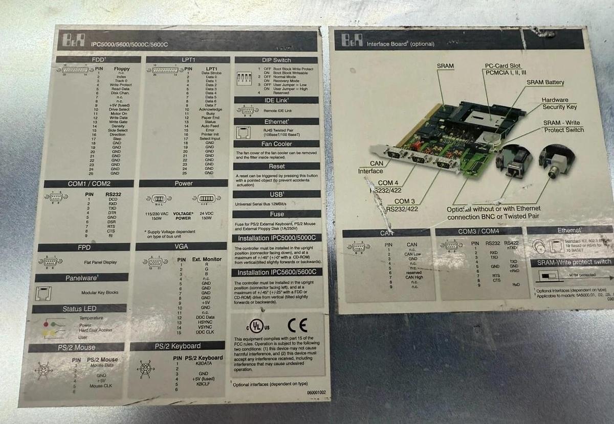 Used B&R 5C5601.32 INDUSTRIAL COMPUTER ELTR0 IPC02B1