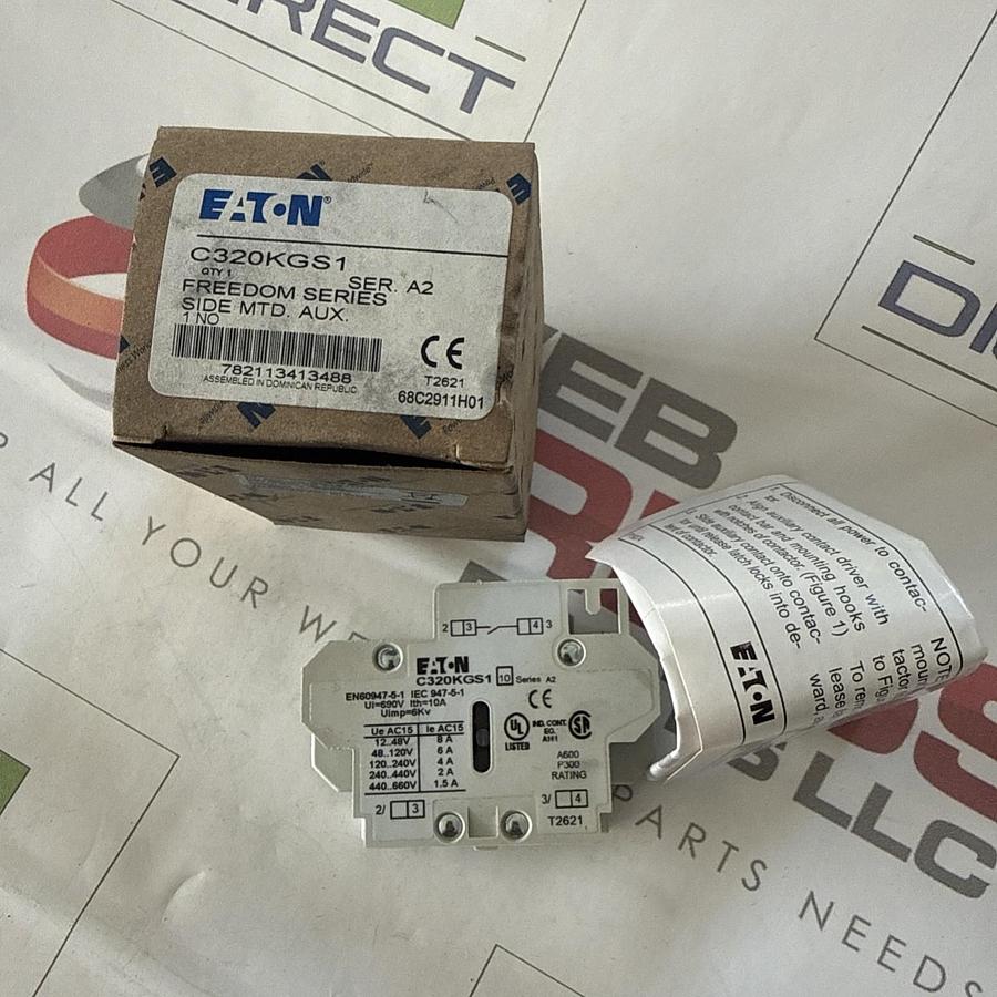 EATON CUTLER-HAMMER AUXILIARY CONTACT C320KGS1 NEW