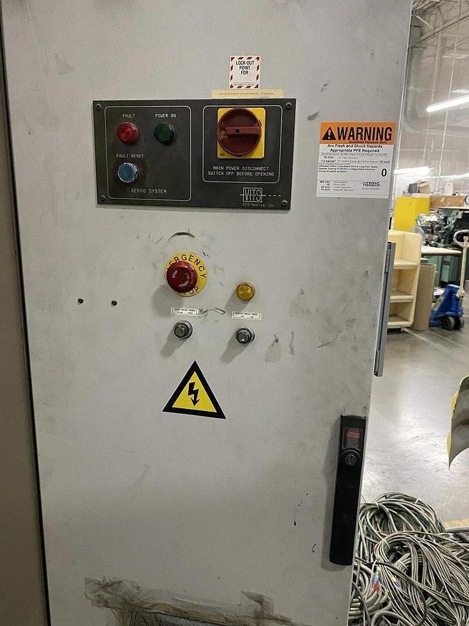 Used 2006 VITS Rotocut Sheeter, 578mm 22.750" 38" wide, Siemens servo drive