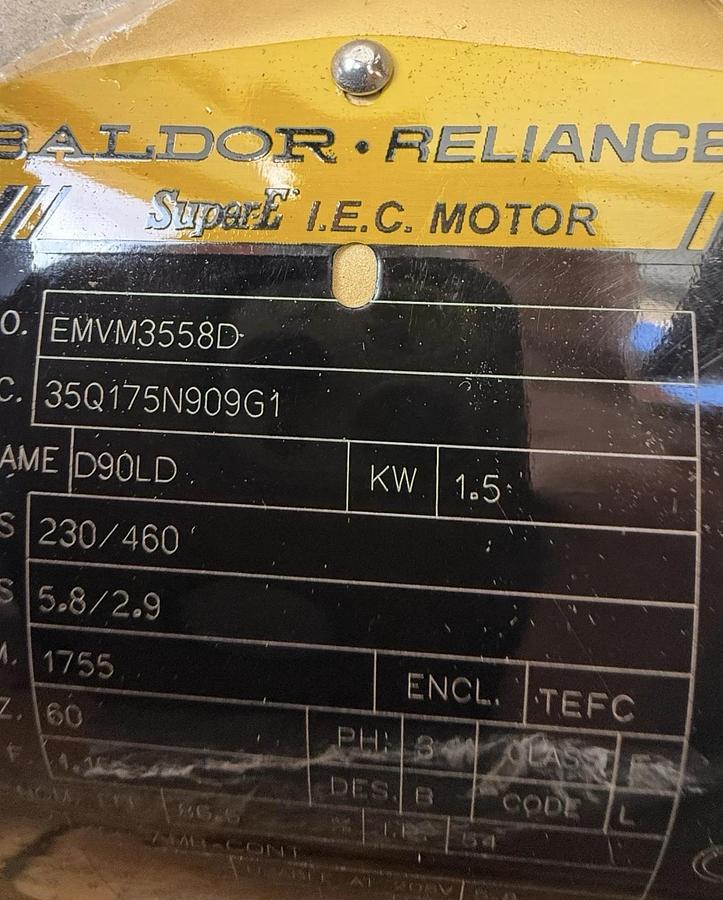 Baldor Motor 1.5 Kw EMVM3558D