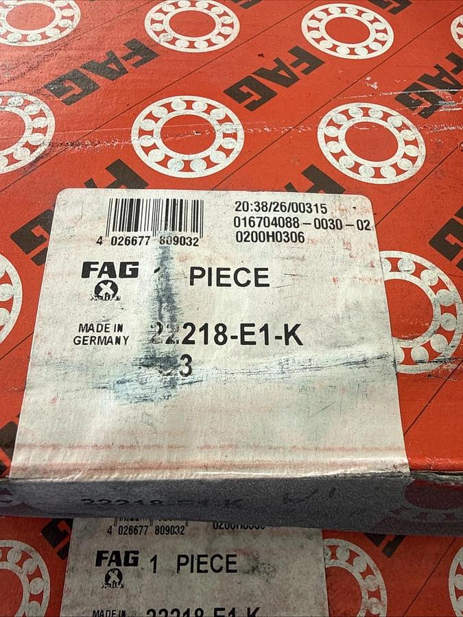 FAG 22218 E1-K-C3 Spherical Roller Bearing NEW