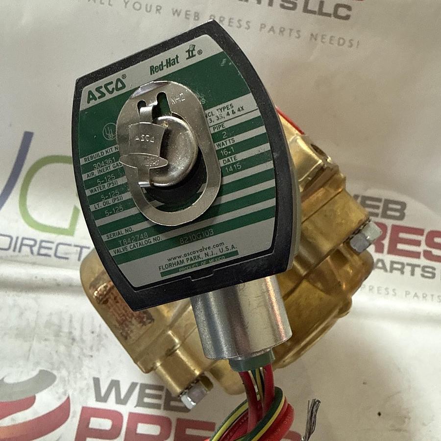 Asco 8210G103 Solenoid Valve 120vac 2in NPT,N/O