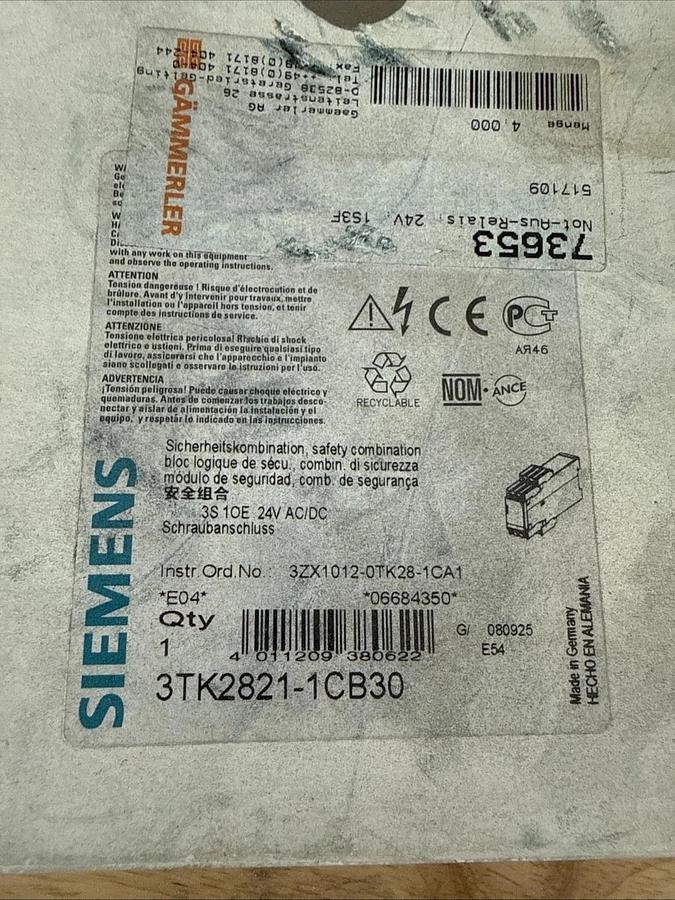 1PCS New Siemens module 3TK2821-1CB30 NEW