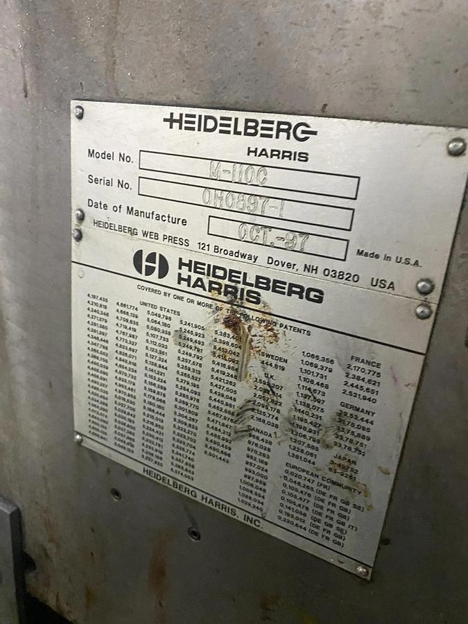 Used Heidelberg Harris M110C Scheffer Vits WPC