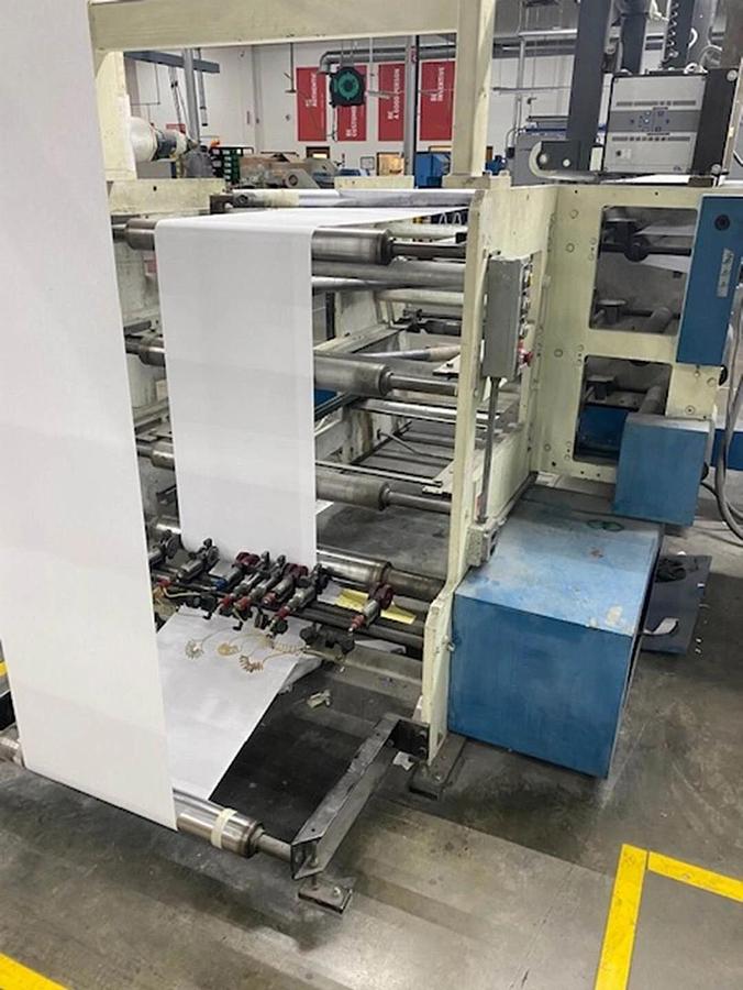 Used Scheffer Rotary cutter and AGM/WPM inline finishing equipment, Jetweb, Vits