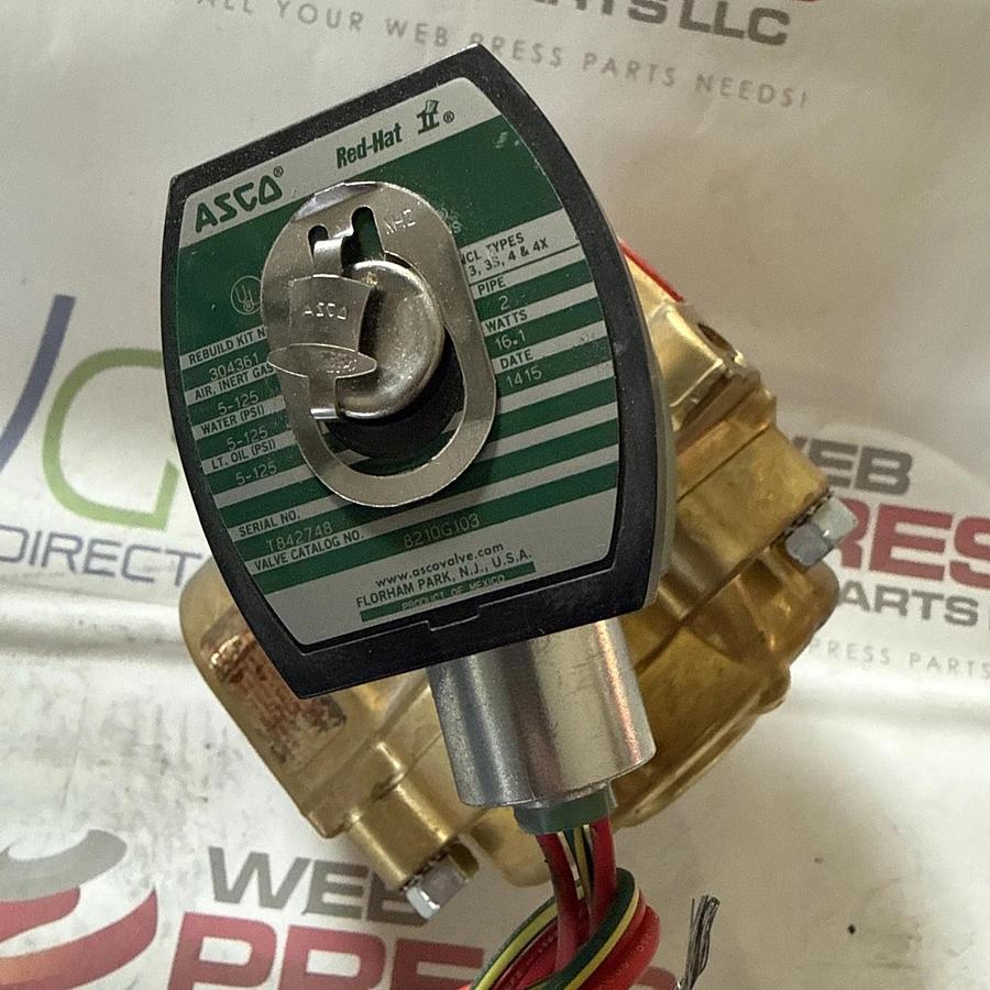 Asco 8210G103 Solenoid Valve 120vac 2in NPT,N/O