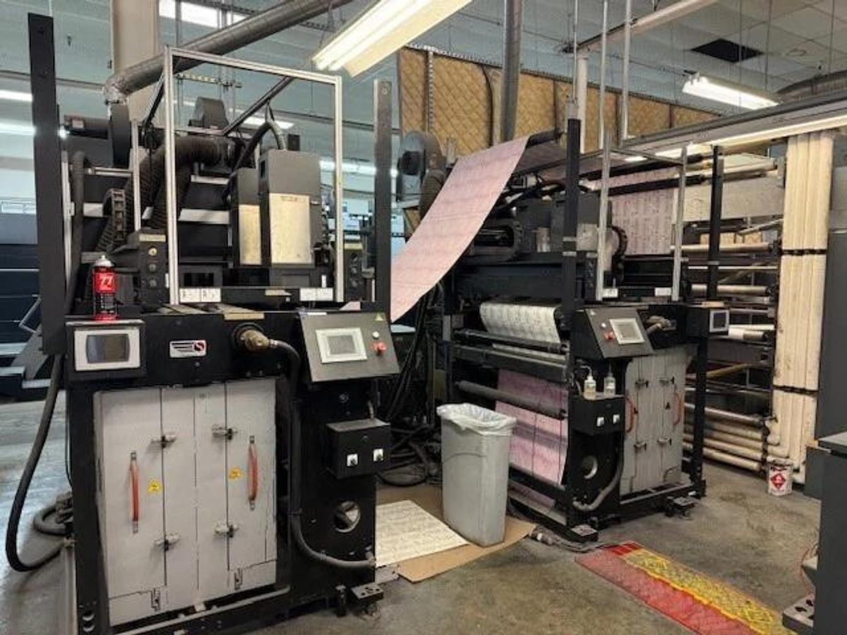 Used Kodak Prosper S10 inkjet system 6 heads, dual fluid stations, Windows 10