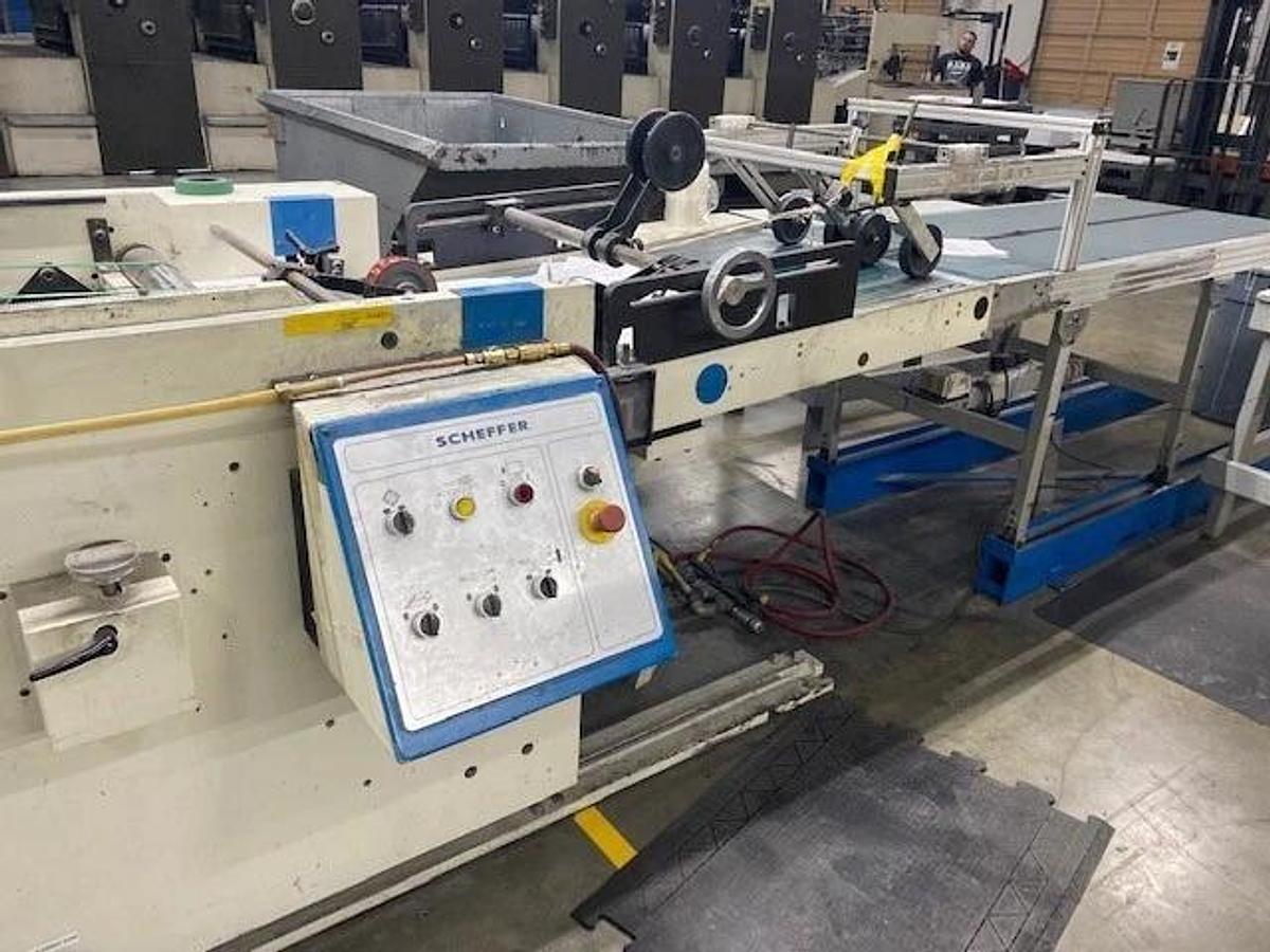 Used Scheffer Rotary cutter with T.E.D for 17.750" cutoff 26.5" wide printing press