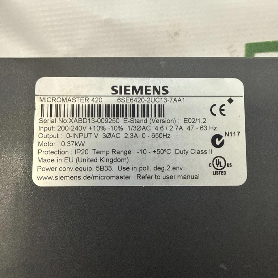 Siemens 6SE6420-2UD13-7AA1 Siemens Warranty New