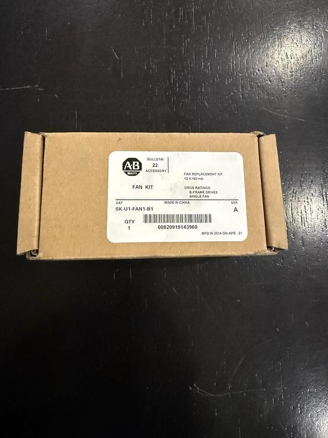 Allen Bradley SK-U1-FAN1-B1 Ser. A Brushless Fan Kit 12V 0.18A EFB0412VHD NEW
