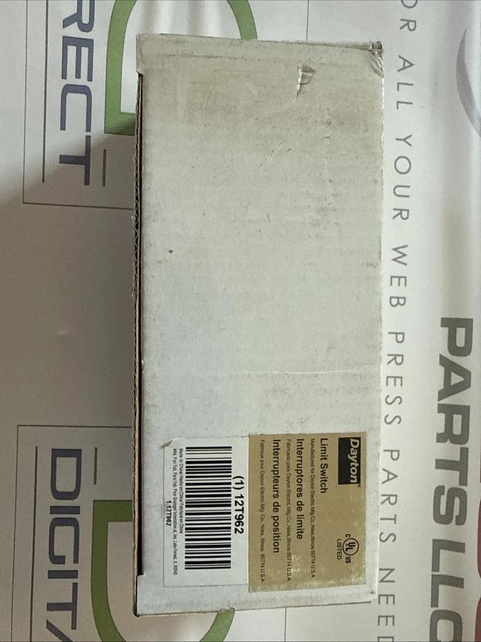 DAYTON 12T962 Limit Switch, Coil Spring, SPDT 12T962 NEW