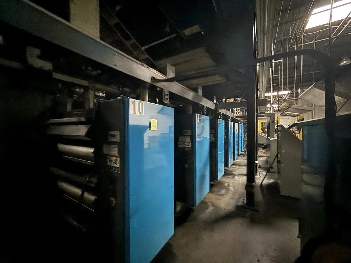 Used Harris V30 16 Unit printing press, 2 JF35 folders, Martin Splicers GMI Color