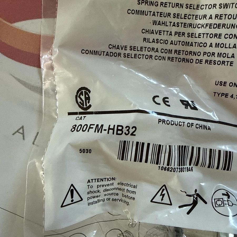 Allen Bradley 800FM-HB32 Selector Switch 800FMHB32 3-Pos NEW