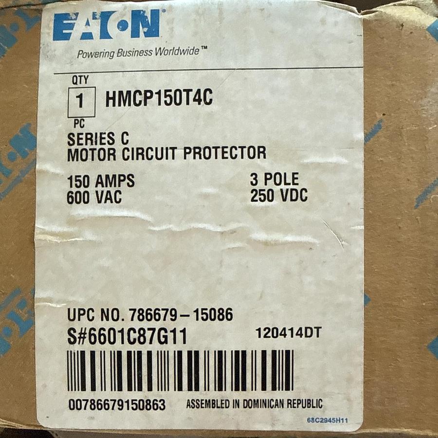 EATON CUTLER HAMMER HMCP150T4C 150 AMP Type HMCP Motor Circuit Protector