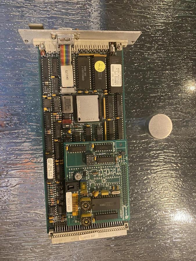 Used QUAD TECH-QTI 52190, PPC 3000X CPU BOARD W/ QTI 61061 ARCNET CONTROLLER BOARD