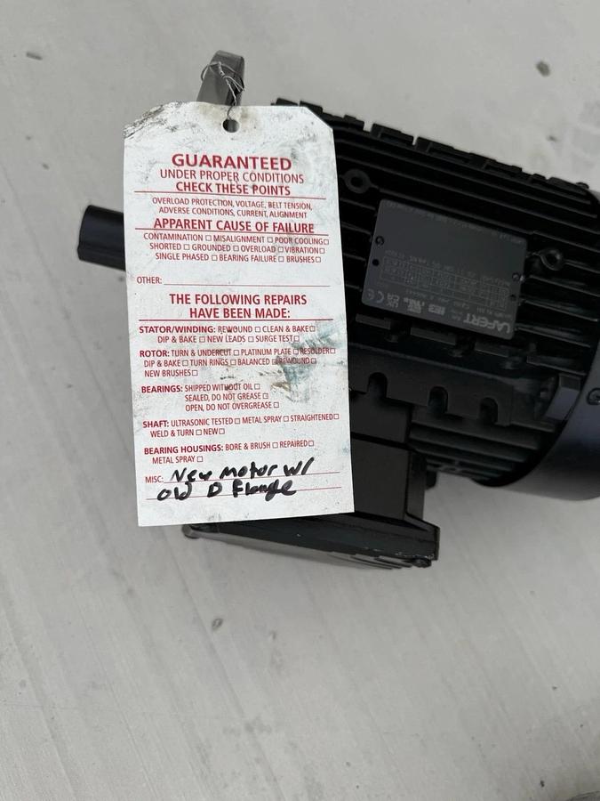 Refurbished LAFERT 1.5KW 2.0HP ELECTRIC MOTOR AMPH90LBA4