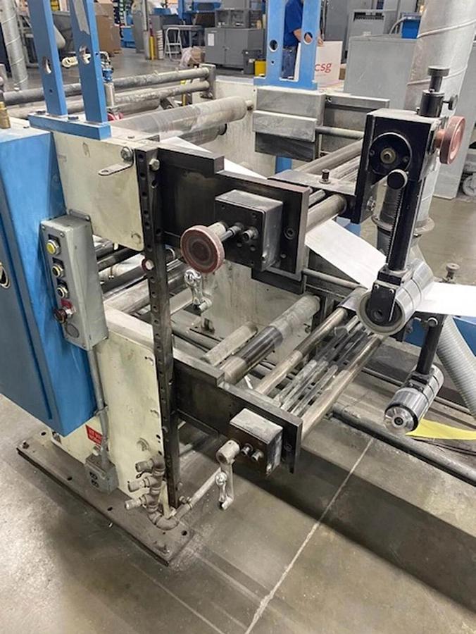 Used Scheffer Rotary cutter and AGM/WPM inline finishing equipment, Jetweb, Vits