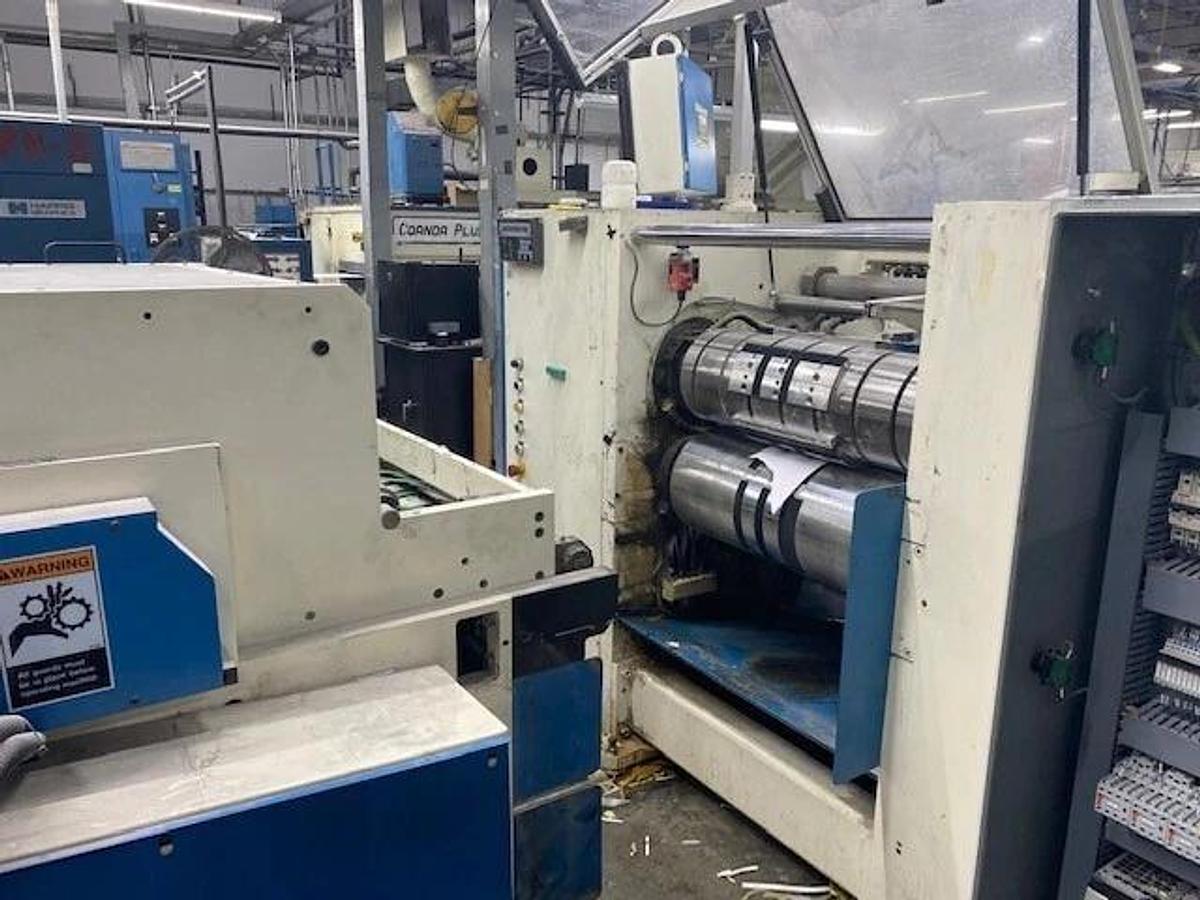 Used Scheffer Rotary cutter with T.E.D for 17.750" cutoff 26.5" wide printing press