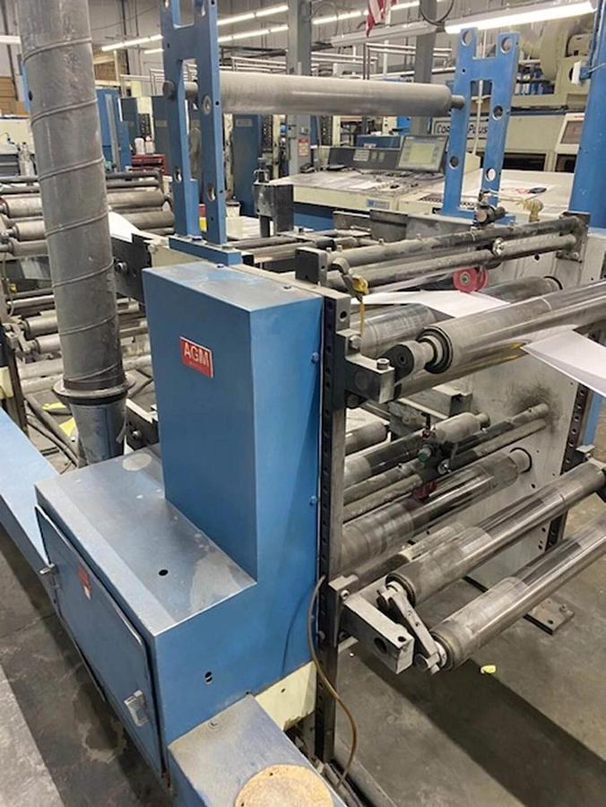 Used Scheffer Rotary cutter and AGM/WPM inline finishing equipment, Jetweb, Vits