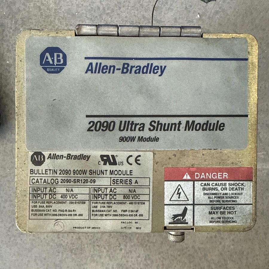 Used Allen Bradley 2090-SR120-09 Ultra Shunt Module 900W Ser A 400/800VDC 2090SR12009