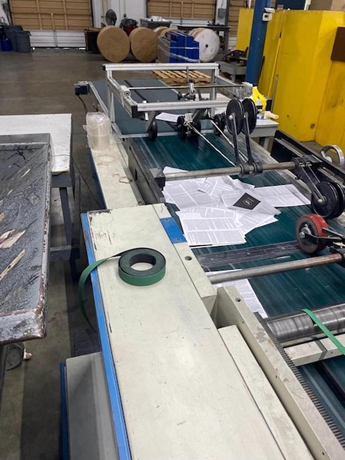 Used Scheffer Rotary cutter with T.E.D for 17.750" cutoff 26.5" wide printing press