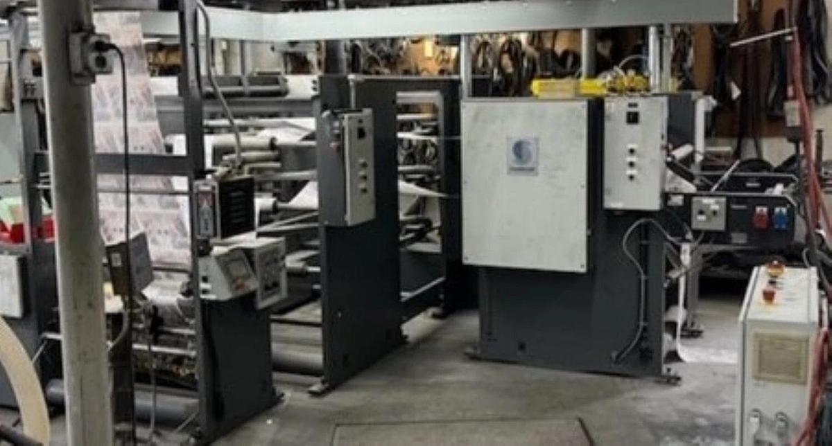 Used Scheffer servo Inline Offline Finishing with Plows, Ribbon Deck, Die Cutter