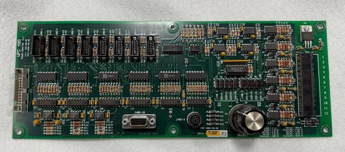 Used WPC 405 POWER MONITOR LG-1 185-405-00 ASSY. #800-405-00 BOARD