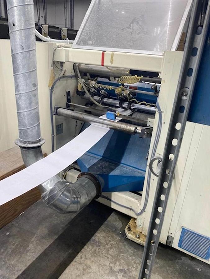 Used Scheffer Rotary cutter and AGM/WPM inline finishing equipment, Jetweb, Vits