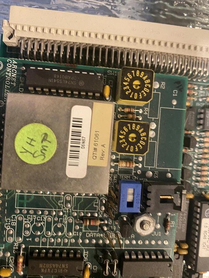 Used QUAD TECH-QTI 52190, PPC 3000X CPU BOARD W/ QTI 61061 ARCNET CONTROLLER BOARD