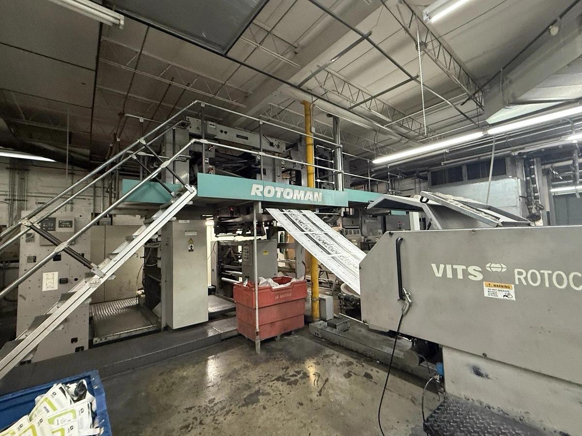 Used Man Roland Rotoman Web Press 6 Unit 22.750 578mm Vits Sheeter