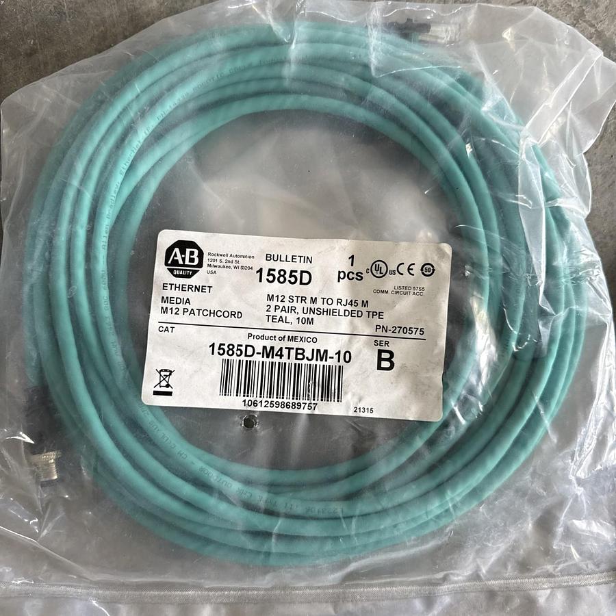 AB 1585DM4TBJM10 Ethernet Cable 1585D-M4TBJM-10 for Allen-Bradley NEW