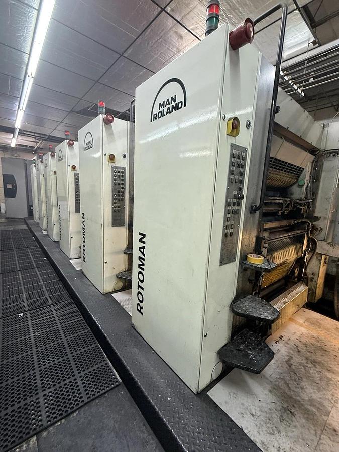 Used Man Roland Rotoman Web Press 6 Unit 22.750 578mm Vits Sheeter