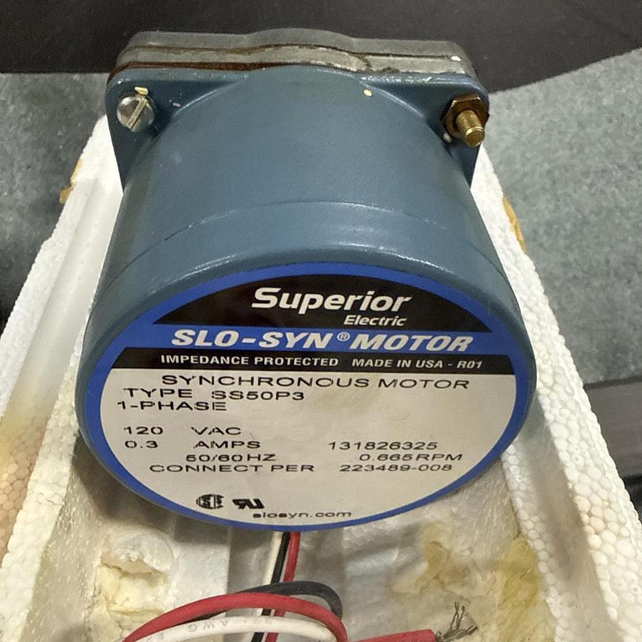 Superior Electric SS50P3 Slo-Syn Synchronous Motor 120V 1Ph .665RPM NEW