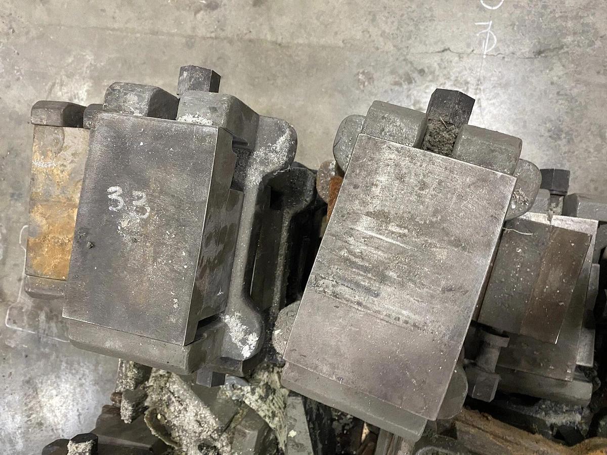 Used 4 Heavy Duty MACHINE WEDGE BASE LEVELING  BLOCKS. BASE 6 1/4” X  4 1/8”.