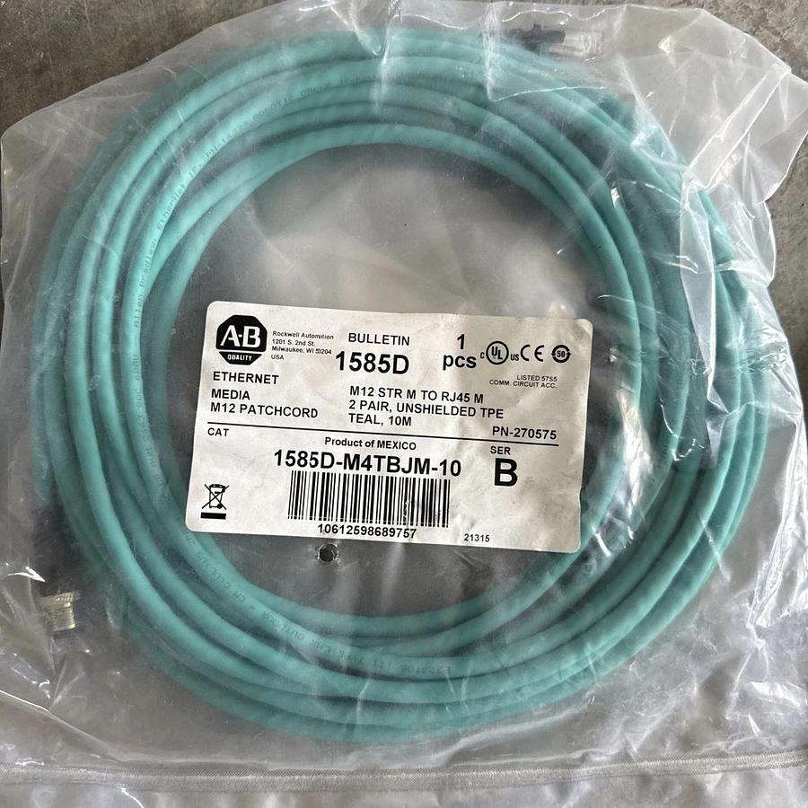 AB 1585DM4TBJM10 Ethernet Cable 1585D-M4TBJM-10 for Allen-Bradley NEW