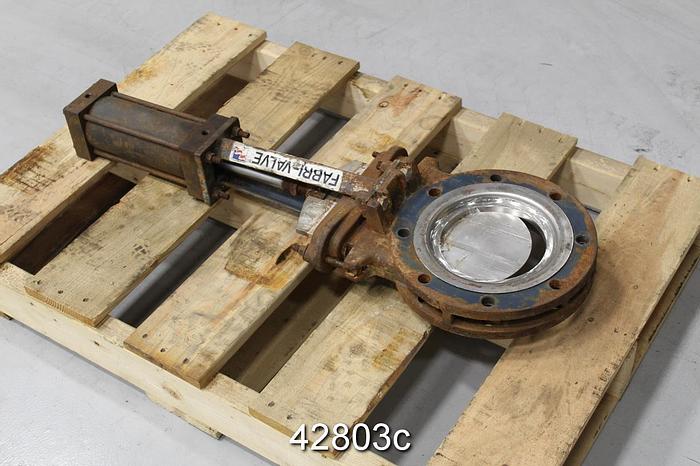 Used Fabri-valve 6" Air Operated Knife Gate Valve #42803