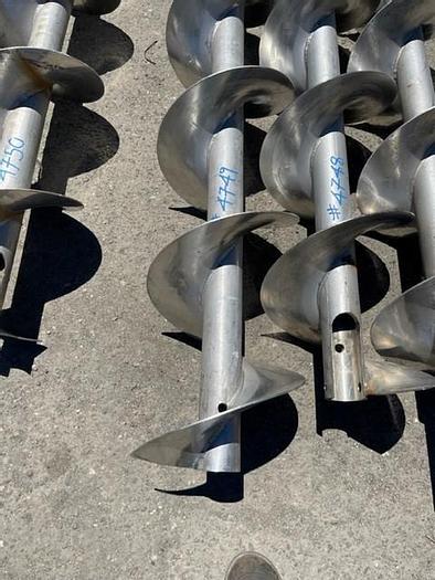 Used 12' Long x 12" Diameter Stainless Steel Auger Screw