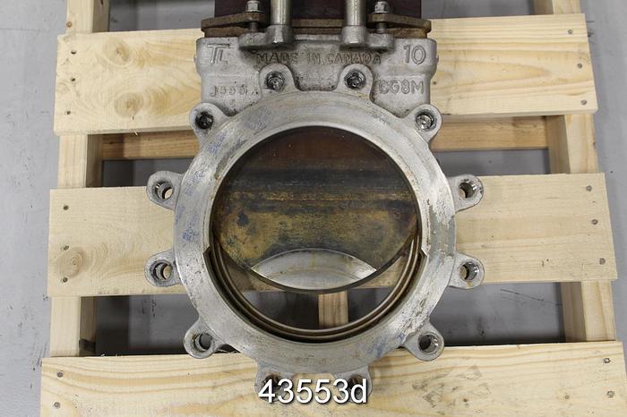Used True Line 10" Hand Operated Knife Gate Valve #43553