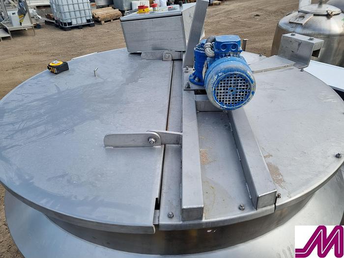 Used Fairfield 1,200 Litre Jacketed Tank with Agitator