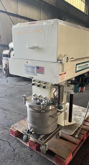 Used 5 GALLON MOREHOUSE COWLES TRIPLE SHAFT VACUUM MIXER - VISCOMAX 3V-5-5-3X - S/S - VACUUM - JACKETED